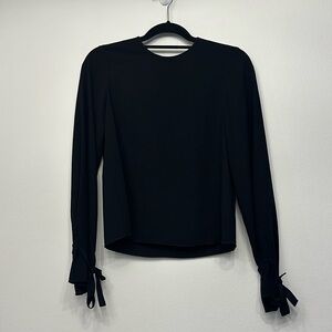 Wilfred black top with bows on the sleeve size xs